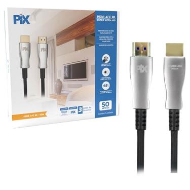 Imagem de Cabo HDMI 50MT 2.1 8K HDR 32AWG Fibra Otica Ativa PIX 018-7650