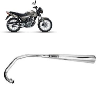Imagem de Escapamento Titan 150 Ks 2005 2006 2007 2008 Original Cromo - MA Motos