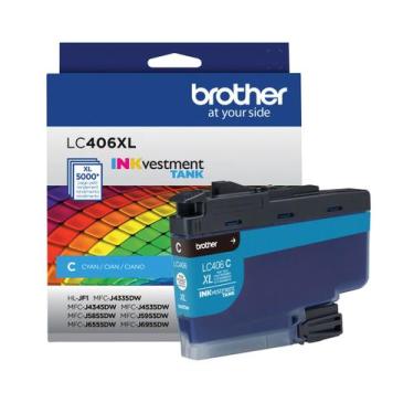 Imagem de Cartucho de Tinta Brother LC406XLCS LC406XLC Ciano MFCJ6955DW MFCJ5955