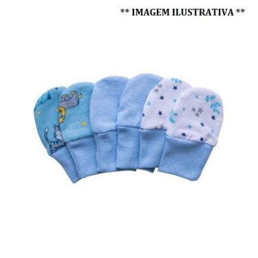 Imagem de KIT LUVAS BEBÊ BAMBI MALHAS KIT COM 3un INCOMFRAL, Azul