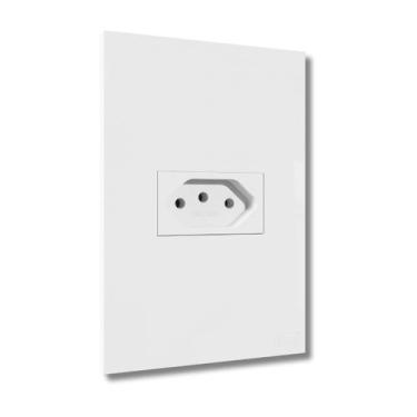 Imagem de Tomada Recta 20A Com Placa Horizontal Branca - B.Lux - BLUX