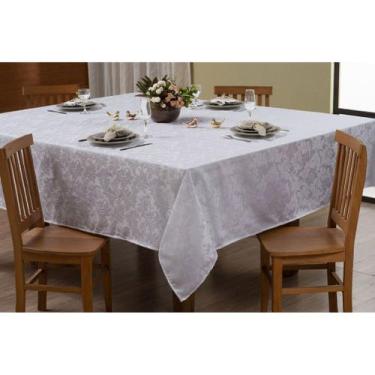 Imagem de Toalha de Mesa Jacquard Adamascado Luxo 12 lugares 3,50mx1,40m - Rafal