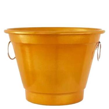 Imagem de Balde De Gelo E Cerveja Térmico Em Alumínio 6,5L Bbq Dourado - Retrofe