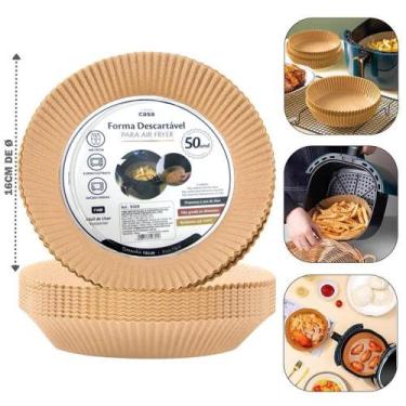 Imagem de Forma De Papel Redondo Descartavel Para Air Fryer 50 Peças - FWB