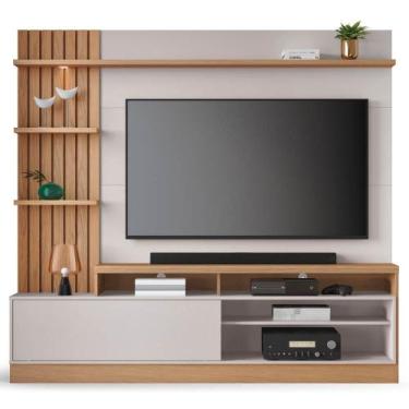 Imagem de Estante Home Theater para TV até 65 Pol. Maceió Freijó/Off White - Col