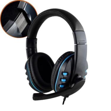 Imagem de Headset Gamer com Fio Microfone Entrada P3 Fone de Ouvido Anti Ruído - Headphone Compatível com Xbox One, PS4, PS5 e PC Controlador de volume - LUMORIX LAR