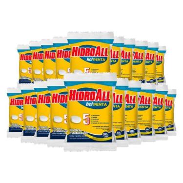 Imagem de Kit x20 Cloro Pastilha 5em1 HCL Penta 200gr HIDROALL