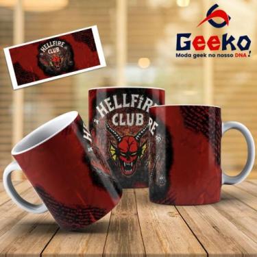 Imagem de Caneca HellFire Club Stranger Things Geeko, Branco, 325ml