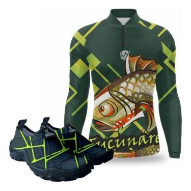 Imagem de Camisas De Pesca Proteção Uv50 Sapatilha Nautica Pescaria - DUARTE FIS