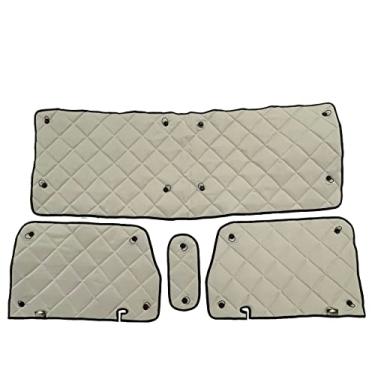 Imagem de Capas de janela blackout isoladas da ZenEclipse® serve para Peterbilt 379 2004 & Prior / 330 2005&Prior / 357/359 / 375/377 / 378 (WCG-1135-P) (conjunto cinza com 4)