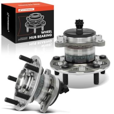 Imagem de A-Premium 2 rolamentos de roda traseira e conjunto de cubo com ABS e 5 terminais compatíveis com Hyundai Elantra 2017-2020, Kona 2018-2023