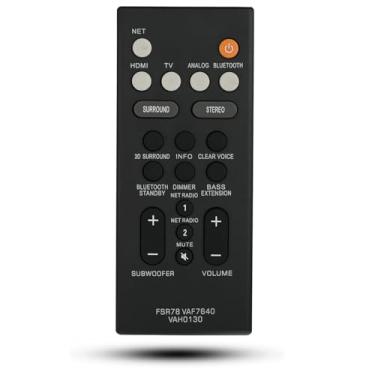 Imagem de Controle remoto de substituição adequado para controle remoto Yamaha YAS-103 YAS-105 YAS-106 YAS-107 ATS-1070 YAS-203 YAS-207 ATS-1030 ZV28960 ZV289600 FSR78 ATS 1060, preto Home The. Barra de som de substituição do alto-falante ater