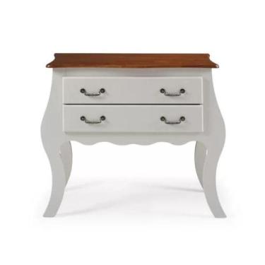 Imagem de Cômoda Bombê 2 Gavetas e Pés Luiz XV - Tommy Design - Meyer, Branco