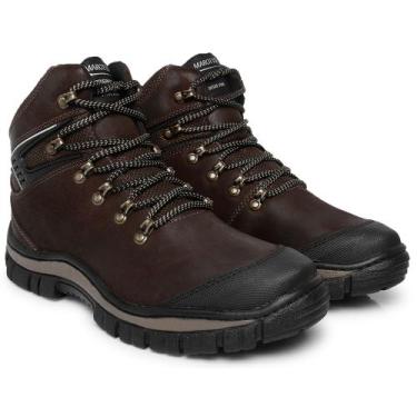 Imagem de Bota Adventure Coturno Couro Masculina Moda Casual Sola Tratorada Cano