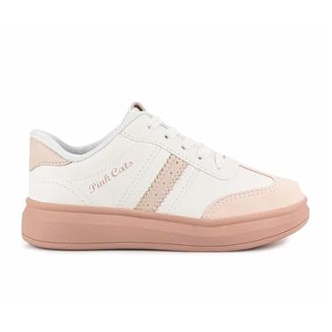 Imagem de Tênis Infantil Menina Pink Cats Casual V4641 Off-white 31