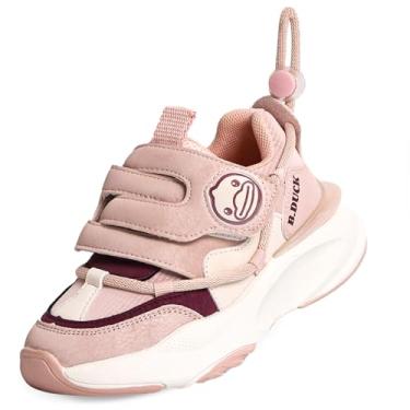 Imagem de B.Duck Tênis unissex Color Block, leve, para meninos e meninas, cano baixo, com alças ajustáveis, rosa, 9.5 Little Kid