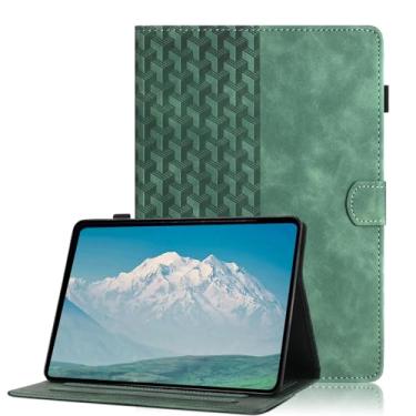 Imagem de Capa para Samsung Galaxy Tab A7 10,4 polegadas 2020, modelo SM-T500/T505, suporte de visualização multiângulo, capa protetora de couro PU com fecho magnético, verde