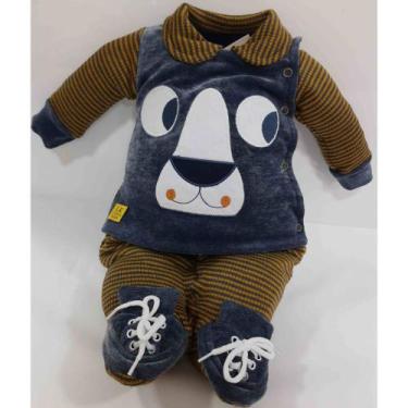 Imagem de Macacao Longo Plush Bebe Menino Inverno Tennis Luxo 7875 - Lessa Kids,