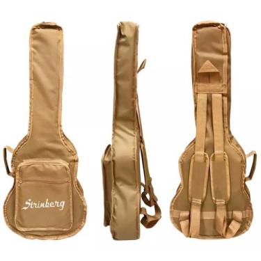 Imagem de Bag Cargo Acolchoada Bege Para Violão Folk E Clássico Strinberg