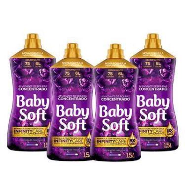 Imagem de Kit 4 Amaciantes Concentrados Baby Soft Inspiração Fascinante 1,5L