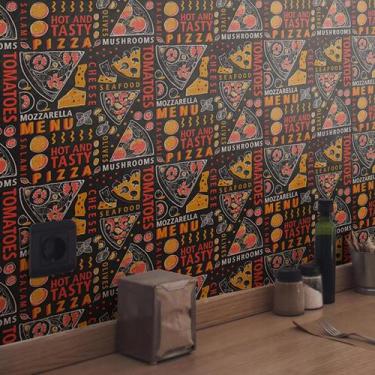 Imagem de Papel de Parede Adesivo Pizzas E Sabores N03053 0,58X2,5M - Adesivo BR