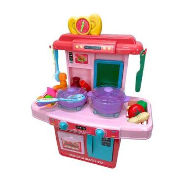 Imagem de Brinquedo Cozinha Infantil Com Água Fumaça Luz Som 48 Peças - 99 Toys,