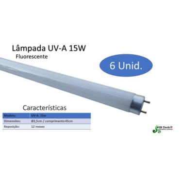 Imagem de Lâmpada Uv 15w Armadilha Luminosa Mata Mosca Inseto Mosquito kit com 6