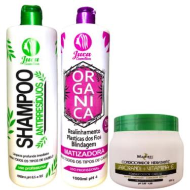 Imagem de Kit Ativo Progressiva Organica Matizadora Juca 2x1l + Condicionador Ja