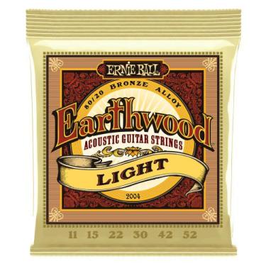 Imagem de Encordoamento para Violão Aço Ernie Ball 011-052 Earthwood Tensão Leve