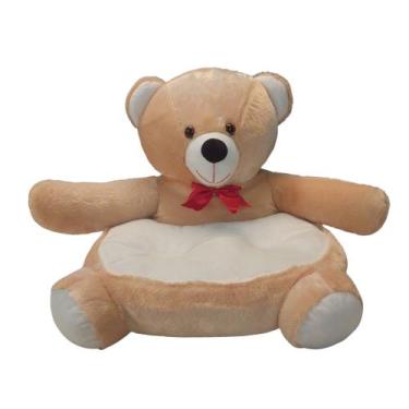 Imagem de Assento Para Bebe Urso De Pelúcia Apoio Sofazinho Cadeirinha - Príncip