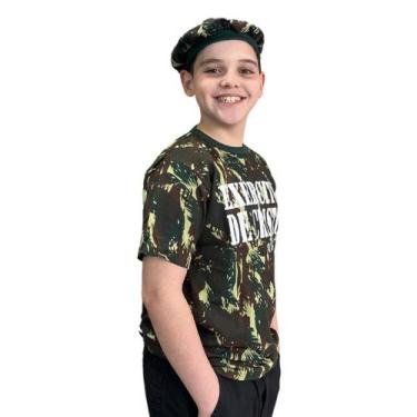 Imagem de Camiseta Infantil Camuflada Exercito de Cristo  - Tedy camisetas, 4