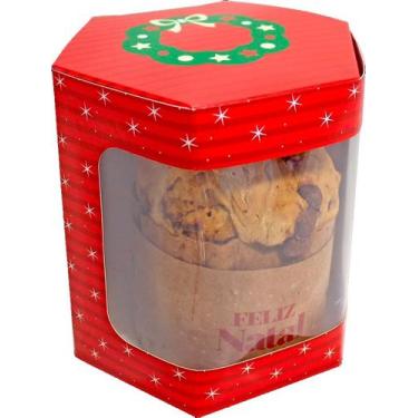 Imagem de Caixa Sextavada de Panetone - Papai Noel - 10 unidades - Ideia Embalag