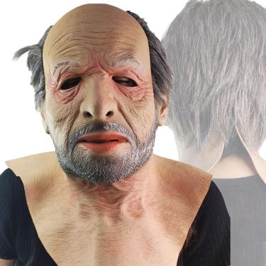 Imagem de Mascara Realista Velho Idoso Latex Fantasia Realistica Hallowen Homem Velhinho