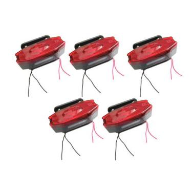 Imagem de 5 Sinaleira Lanterna Lateral Led Peixinho Caminhão Carreta Com Vigia V