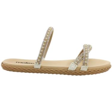 Imagem de Tamanco Rasteira Feminino Casual Dia a Dia com Strass Conforto Moleca 5452.141