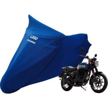 Imagem de Capa Cobrir Moto Royal Enfield Hunter 350 Não Risca Pintura - Mz, Azul