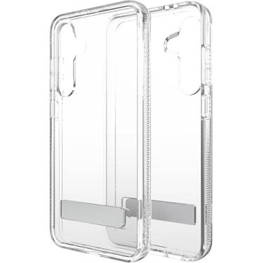 Imagem de ZAGG Crystal Palace Capa para Samsung Galaxy S24 FE com suporte - Transparente, fortificada com grafeno, proteção contra quedas de 4 metros, compatível com carregamento sem fio, antiamarelamento