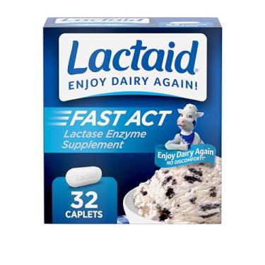 Imagem de Lactaid Fast Act Intolerância a Lactose Pílulas de Enzima Lactase 32 bolsas de dose única