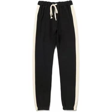 Imagem de Calça casual masculina de rua alta, calça de moletom da moda, calça hip hop, calça casual da moda, calça de corrida, bege, (tamanho) M