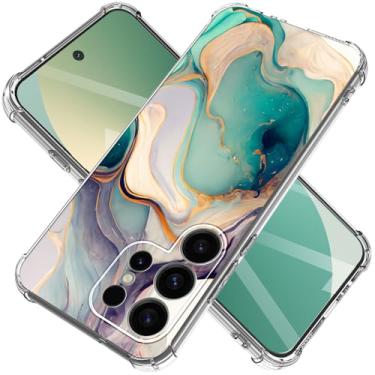 Imagem de Capa para Samsung Galaxy S25 Ultra [Marble Slim] + [Proteção antiqueda à prova de choque] Capas femininas elegantes de TPU macio de 6,9 polegadas (Lago Alpino)