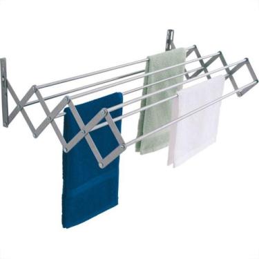 Imagem de Varal Sanfonado Maxeb Aluminio Parede 0,77M 7205