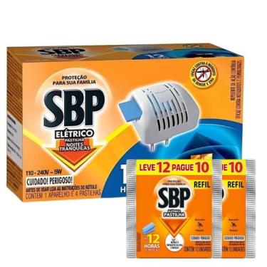 Imagem de Repelente Aparelho Elétrico e 28 Pastilhas Tradicional - SBP