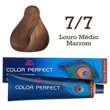 Imagem de Coloração 7.7 Louro Médio Marrom Color Perfect  Wella Professionals