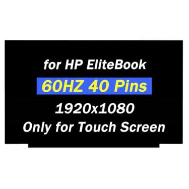 Imagem de Substituição para HP EliteBook 630 G9 G10 FHD 1920x1080 40 pinos 60Hz 33.8 cm LED LCD Touch Screen Display Screen Panel (somente para tela sensível ao toque)