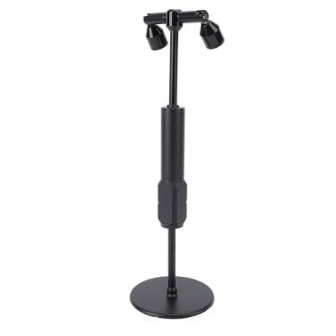 Imagem de Lâmpada de Mesa Sem Fio LED, Lâmpada de Mesa Leve Dupla Com Bateria Recarregável, Compacto e Portátil, Ferro, Quarto, Leitura, Preto, Lâmpadas de Mesa de Toque, Portas USB,