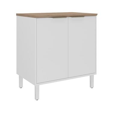 Imagem de Balcão Duplo Itatiaia Renova com 2 Portas, 1 Prateleira e 80cm de largura – Branco Neve