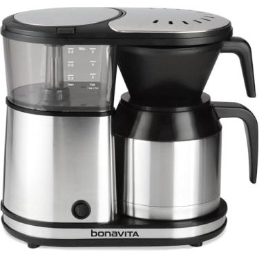Imagem de Bonavita Máquina De Café De Gotejamento De 5 Xícaras, One-Touch Pour Over, Pausa Automática De Preparo Com Jarra Térmica De Parede Dupla De Aço Inoxidável, Certificação Sca, Lavável Na Máquina De La