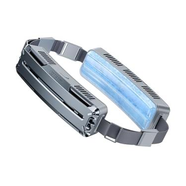 Imagem de Ventilador de Resfriamento, Ventilador de Cintura Recarregável Com de Refrigeração Inovador, Material PCM e 3 Velocidades Ajustáveis, Duração Bateria de 15 Horas, 5 Motores