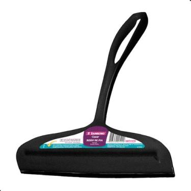 Imagem de Rodinho De Pia Plástico Resistente Borracha 14cm Sanremo, Preto