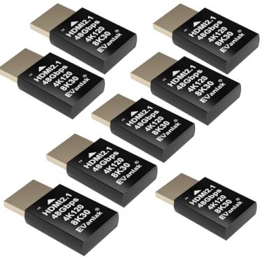 Imagem de Plugue fictício HDMI 2.1 4K 120Hz – Emulador de tela virtual de alta resolução para PC, fones de ouvido VR e mineração de criptomoedas | Suporta 8K @30Hz, adaptador de exibição fantasma sem cabeça-8P